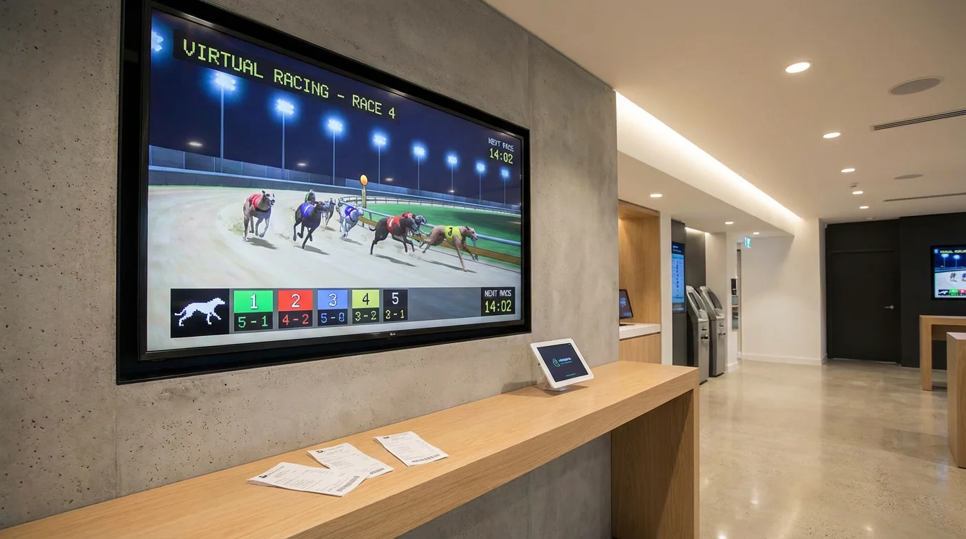 Virtual greyhound racing simulated dog race